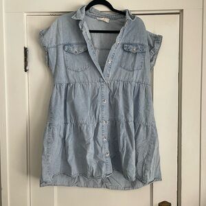 Boutique Button-Down Denim Dress